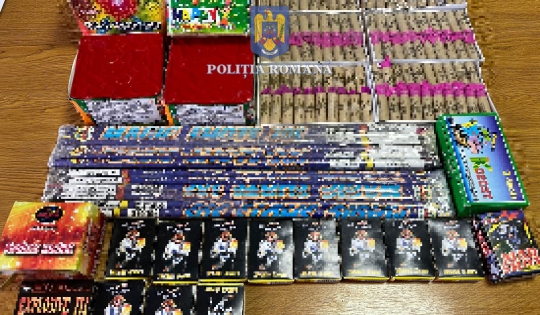 Polițiștii timișeni au confiscat circa 75 de kilograme de articole pirotehnice