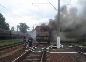 Incendiu izbucnit la motorul trenului Timișoara – Reșița