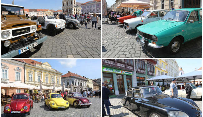 Peste 100 de mașini de epocă vor fi expuse în Piața Unirii!