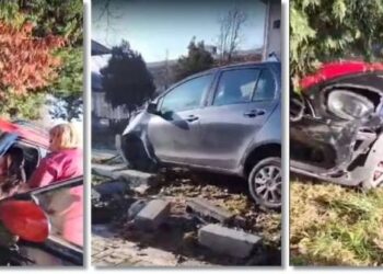 O șoferița a făcut prăpăd. Accident în curtea Spitalului de Boli Infecțioase din Timișoara!