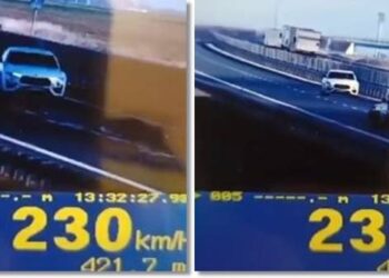A ‘zburat’ pe Autostrada Vestului cu o viteză de 230 km pe ora!