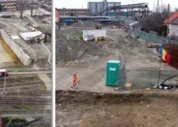Doar drapelul României mai flutură pe cel mai trist șantier din Timișoara! Pasajul Solventul, gata în 2025?
