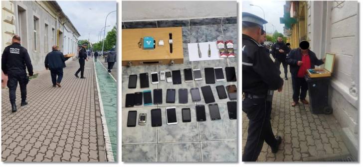 Cutite, telefoane, ceasuri si tigari, confiscate dintr-o piata din Timisoara de politistii locali
