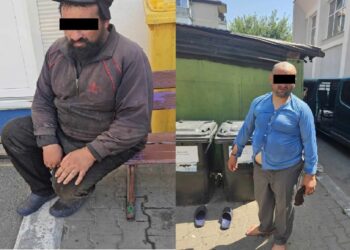 Spăla covorul in stația de autobuz, cand l-au oprit politisții locali. Ce amendă i-au tras?