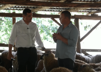 George Simion, în vizită la Ghiță Ciobanul. Producătorii, ciobanii, țăranii români sunt lăsați în voia sorții