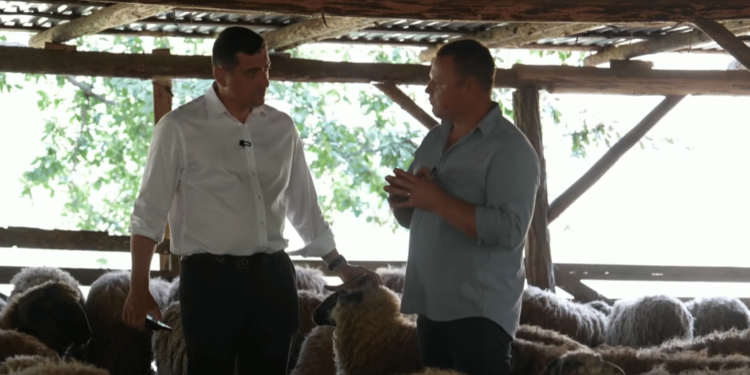 George Simion, în vizită la Ghiță Ciobanul. Producătorii, ciobanii, țăranii români sunt lăsați în voia sorții