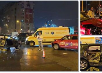 Accident grav intr-o intersectie din Timișoara! A fost provocat de o soferiță de 22 de ani. Câte victime a făcut?