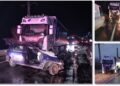 Tragedie pe o șosea din Timiș, dupa ce o mașină, un camion și o dubiță s-au izbit!