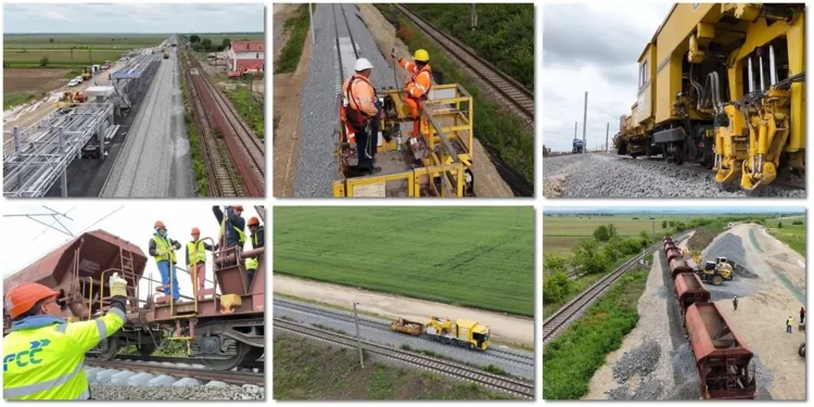 Primii 6 kilometri de cale ferată complet nouă au fost dați în circulație pe tronsonul Lugoj – Timișoara, parte a magistralei CFR aflate în curs de modernizare cu fonduri europene