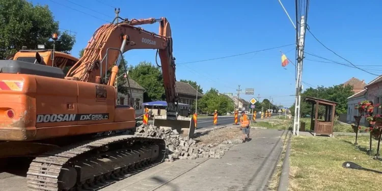 Au inceput lucrarile la un nou sens giratoriu în Timiș!