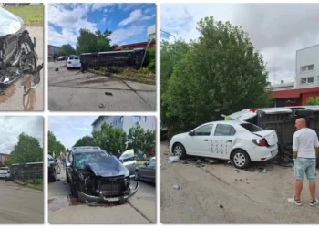 Accident cu 3 mașini, provocat de o șoferiță de numai 20 de ani!